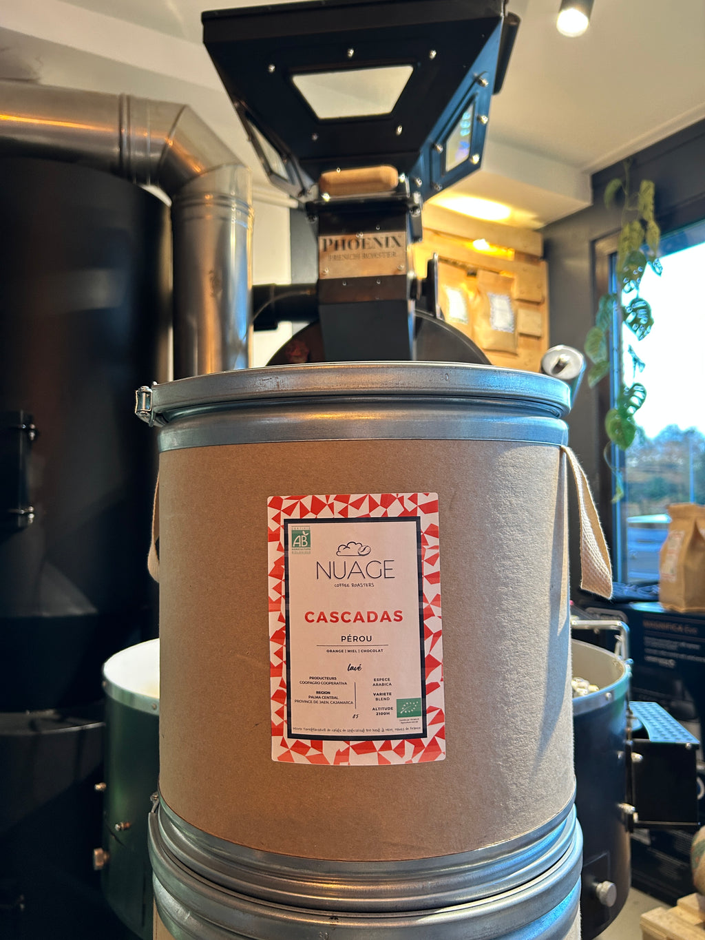 Café de spécialité bio Cascadas Pérou en vrac 8 kg – café en grain pour professionnels et CHR, torréfié artisanalement à Hem