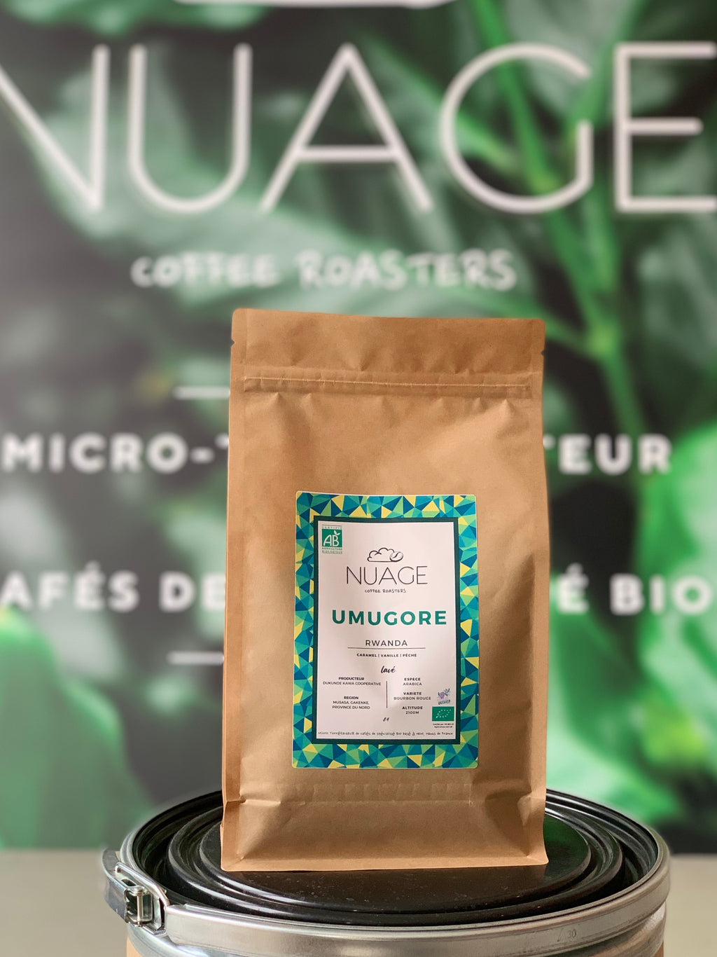Café de spécialité bio Umugore Rwanda en sachet 250 g – torréfaction artisanale à Hem, pour professionnels et particuliers, Nuage Coffee Roasters