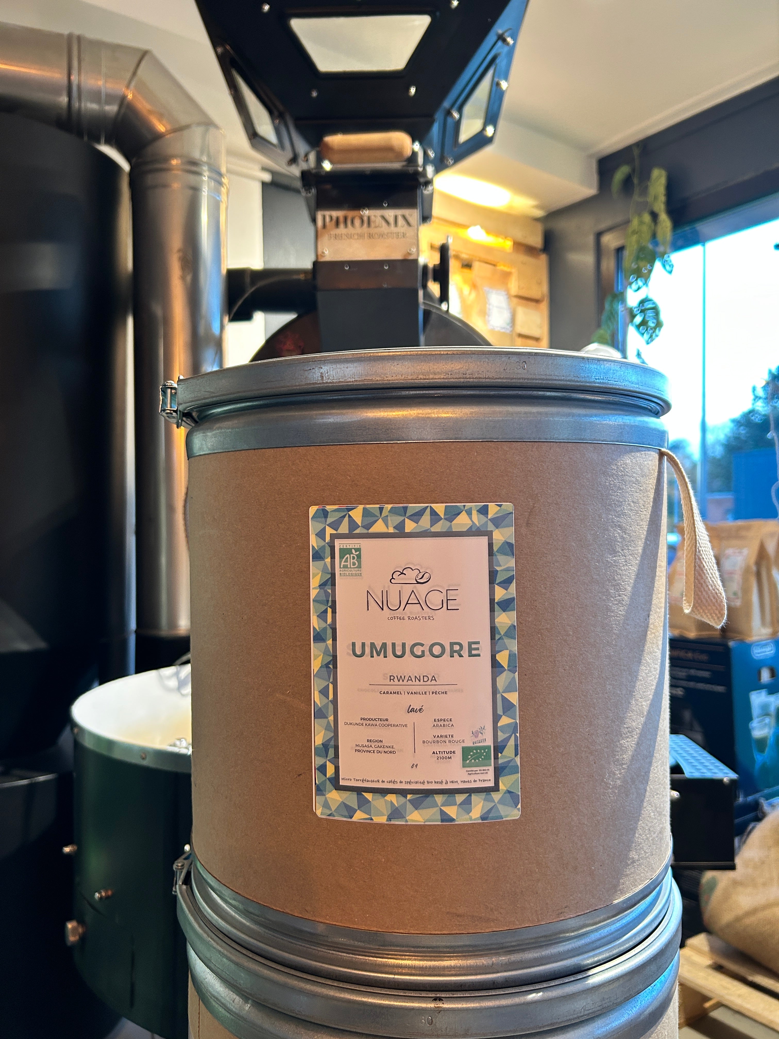 Café de spécialité bio Umugore Rwanda en vrac 8 kg – café en grain pour professionnels et CHR, torréfié artisanalement à Hem