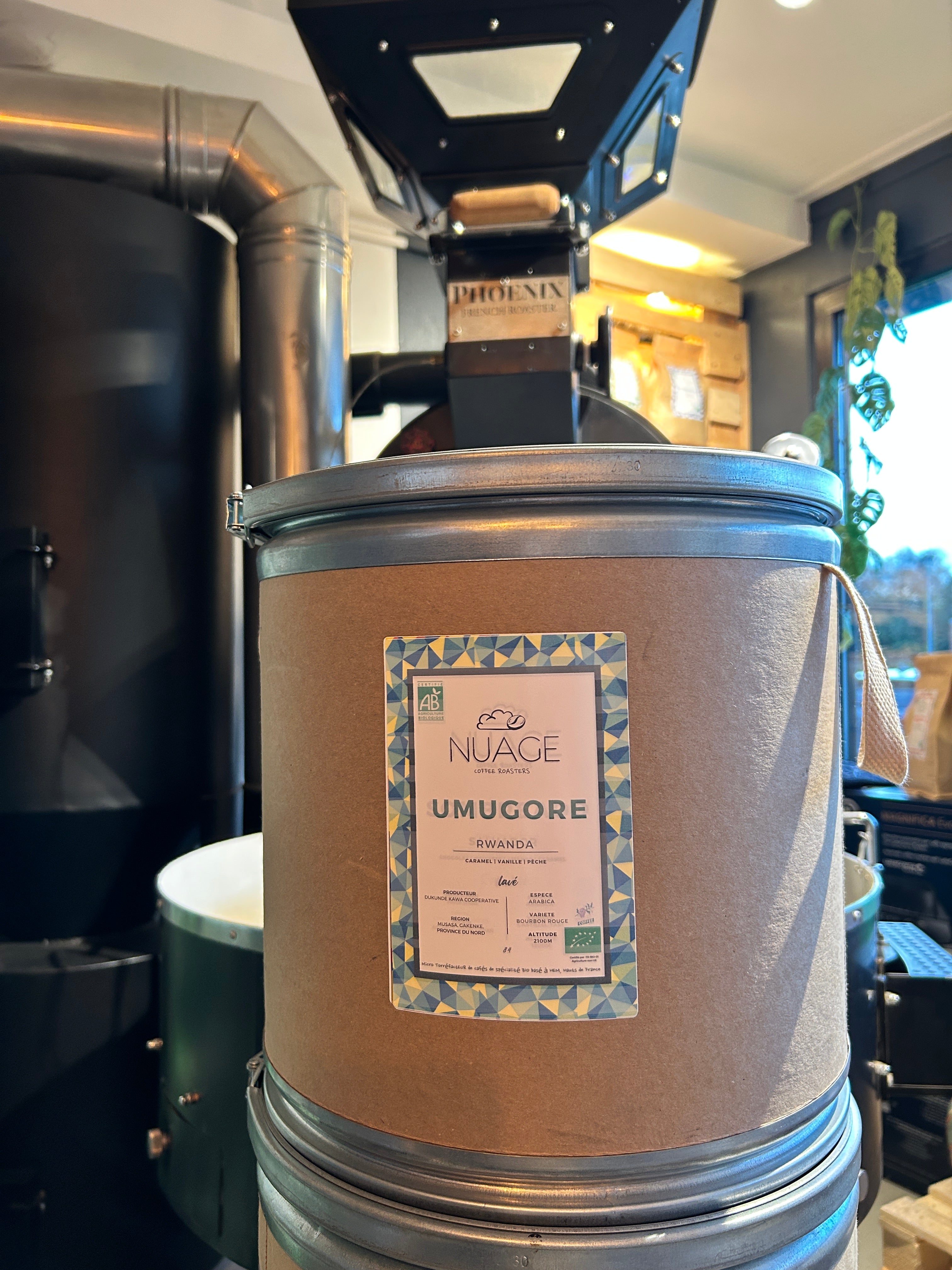 Café de spécialité bio Umugore Rwanda en vrac 8 kg – café en grain pour professionnels et CHR, torréfié artisanalement à Hem